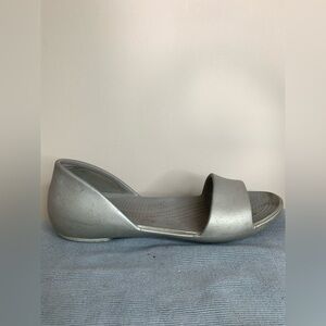Crocs Silver Sandals 9